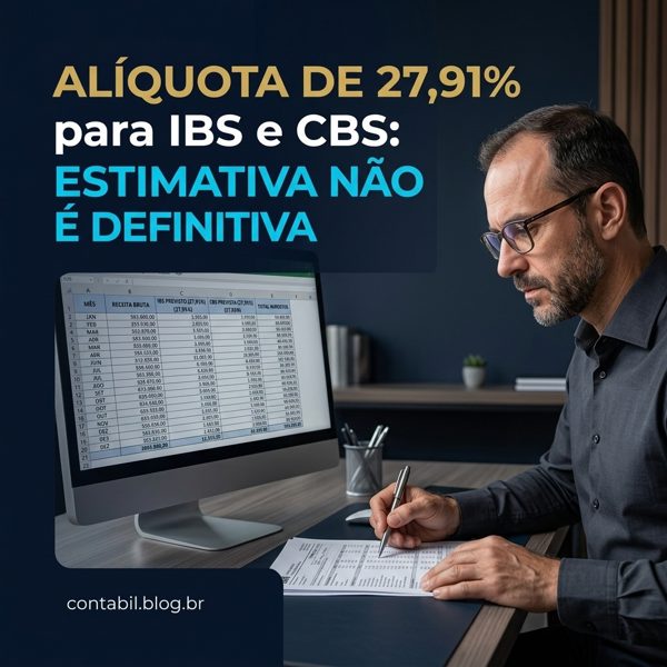 Alíquota de 27,91% para IBS e CBS: Estimativa Não É Definitiva