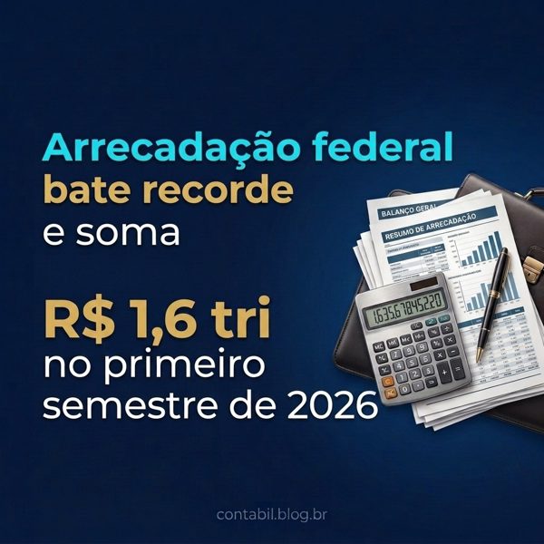 Arrecadação federal bate recorde e soma R$ 1,6 tri no primeiro semestre de 2026