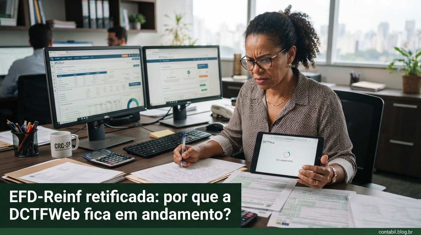 EFD-Reinf retificada: por que a DCTFWeb fica em andamento?