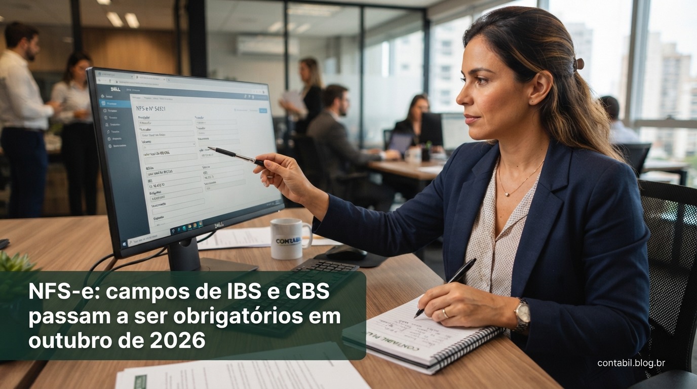 NFS-e: campos de IBS e CBS passam a ser obrigatórios em outubro de 2026