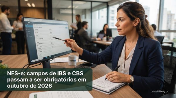 NFS-e: campos de IBS e CBS passam a ser obrigatórios em outubro de 2026