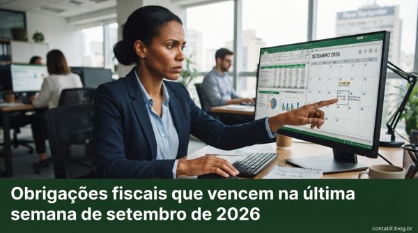 Obrigações fiscais que vencem na última semana de setembro de 2026