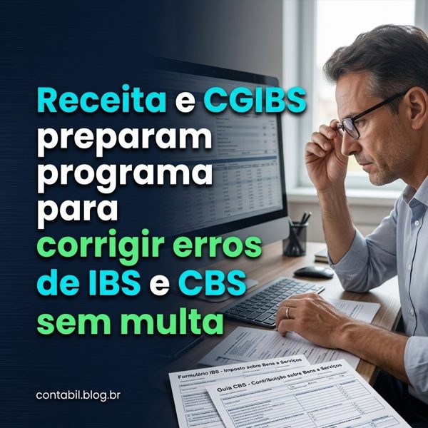 Receita e CGIBS preparam programa para corrigir erros de IBS e CBS sem multa